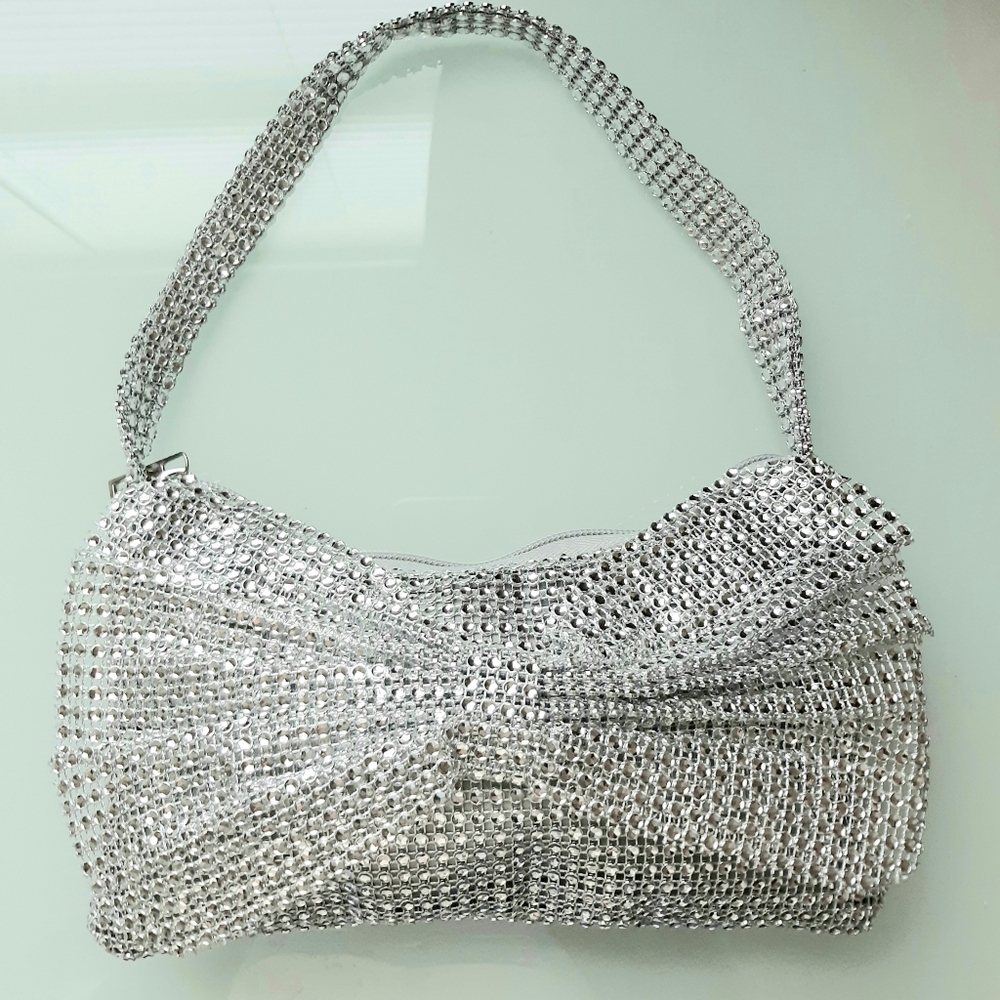 NWT Rhinestone Bow Mini Bag - Picture 2 of 8